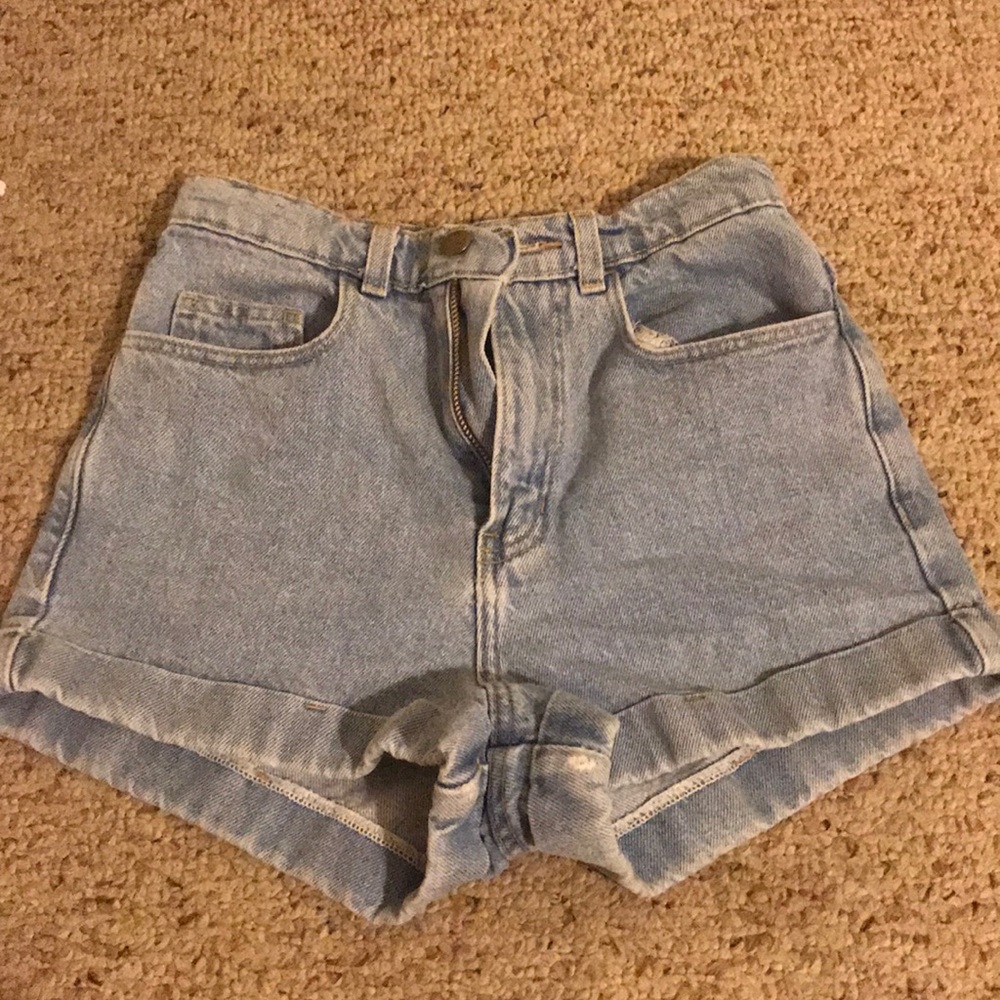 American apparel jean shorts